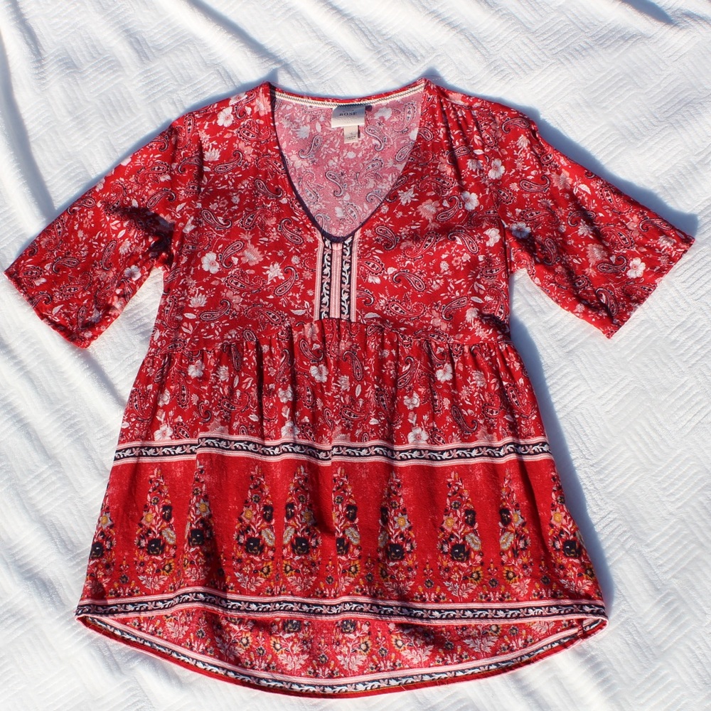 Red blouse